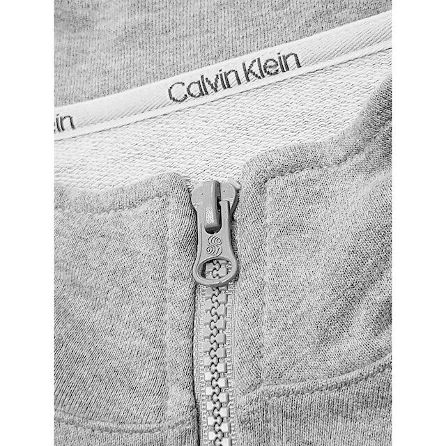 Moletom Calvin Klein Loungewear Masculino Half Zip Modern Logo Cinza Mescla