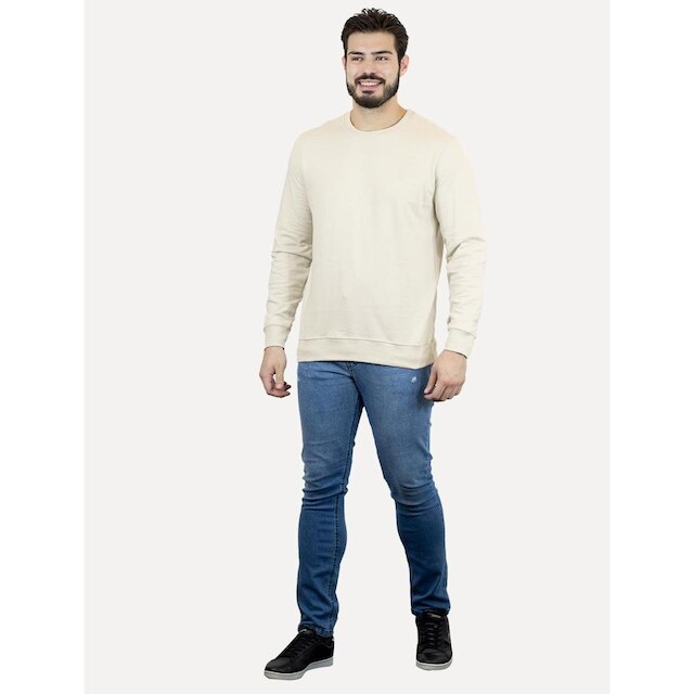 Moletom Calvin Klein Masculino Logo New York Off-White