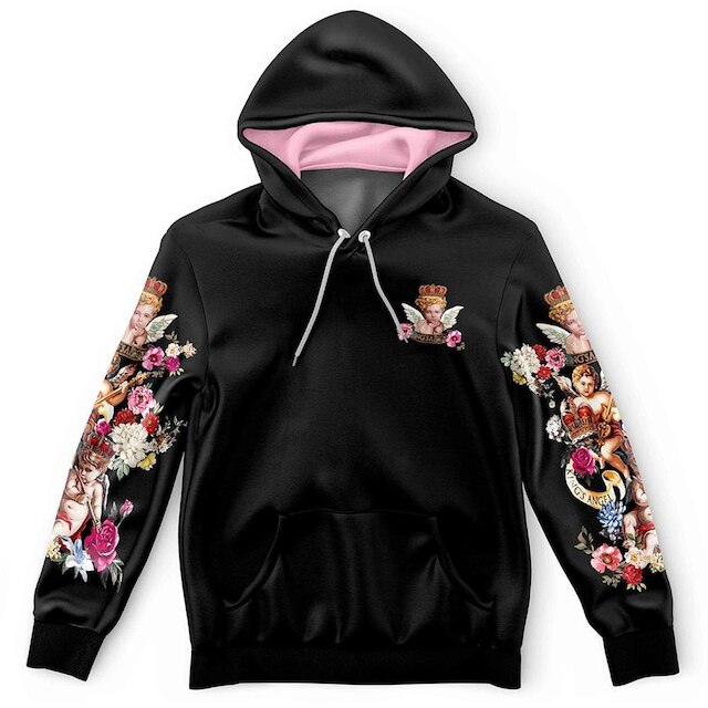 Moletom Canguru Anjos Floral