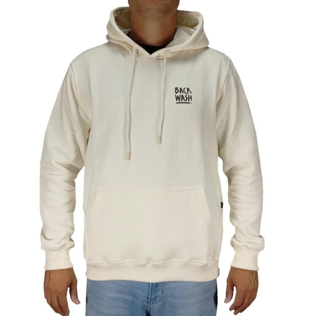 Moletom Canguru Back Wash M2605 Off White
