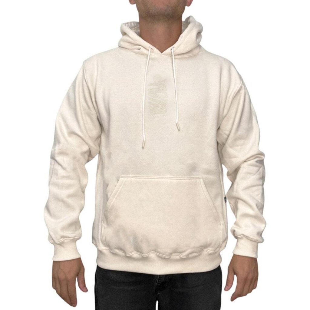 Moletom Canguru Back Wash Pôr do Sol Off White