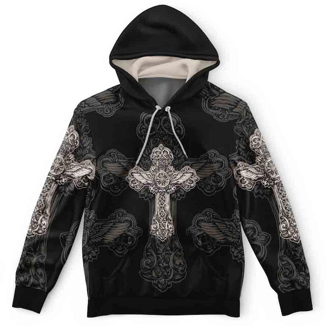 Moletom Canguru Cruz Cross Wing Resurrection