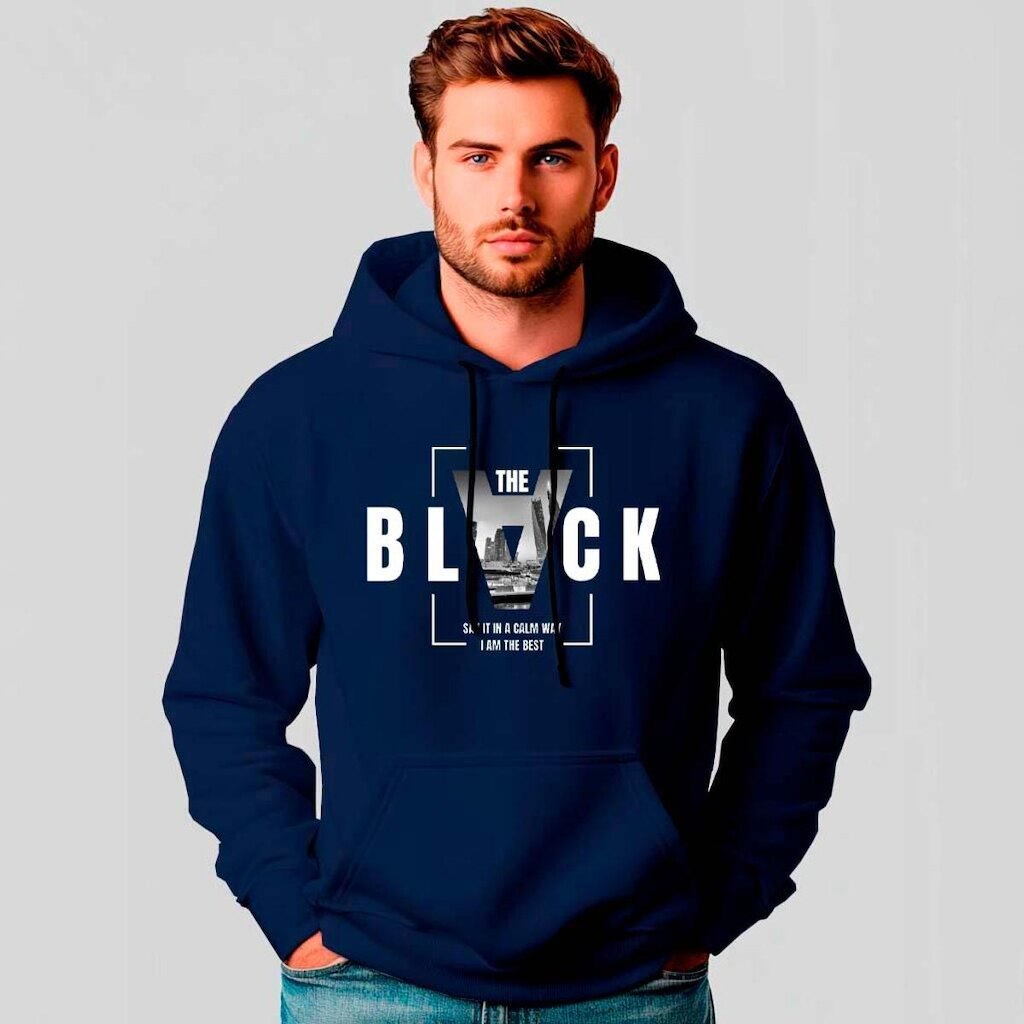 Moletom Canguru Estampado Black REF1274