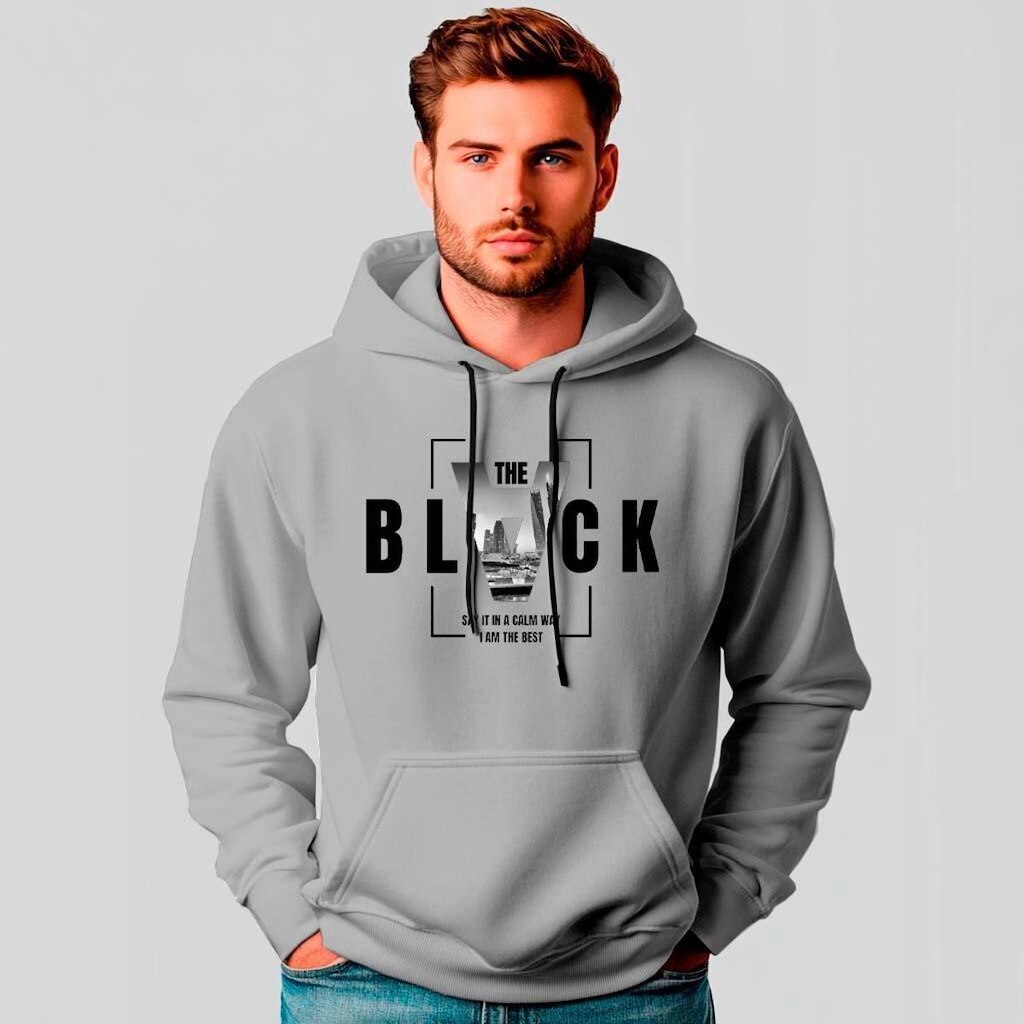Moletom Canguru Estampado Black REF1274