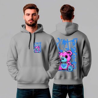 Moletom Canguru Estampado Blue Graffiti Bear REF1284