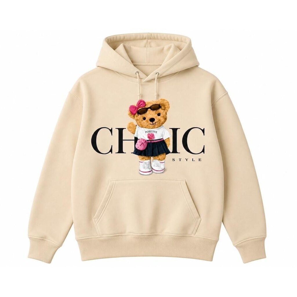 Moletom Canguru Feminino Algodao Flanelado Menina Ursinho