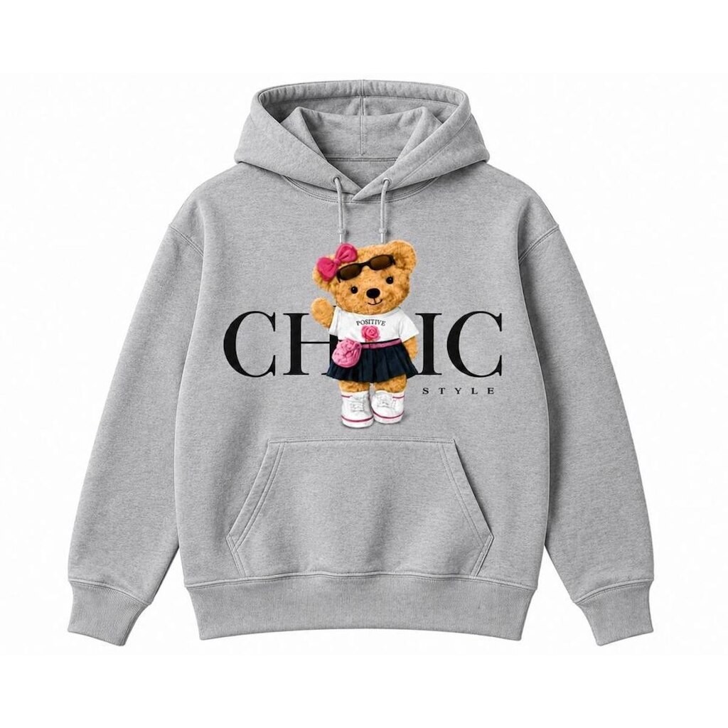Moletom Canguru Feminino Algodao Flanelado Menina Ursinho