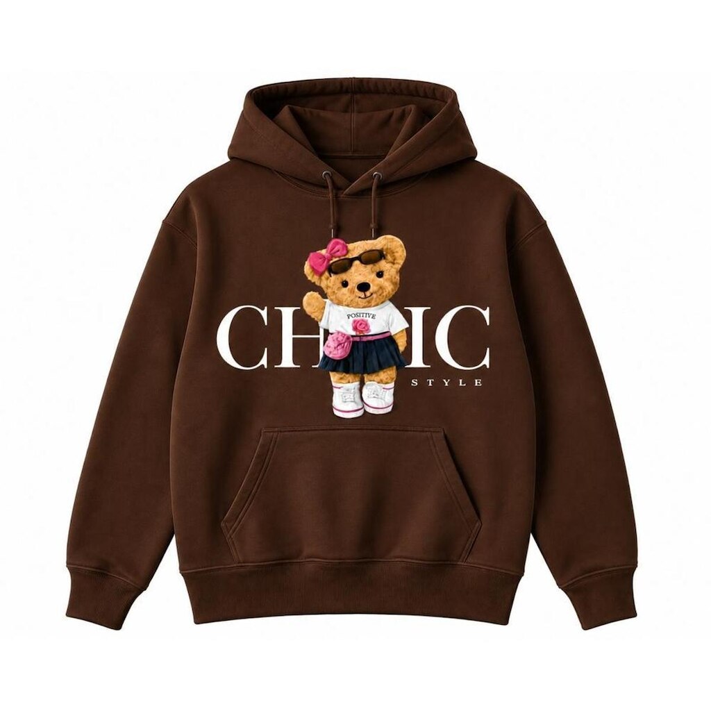 Moletom Canguru Feminino Algodao Flanelado Menina Ursinho