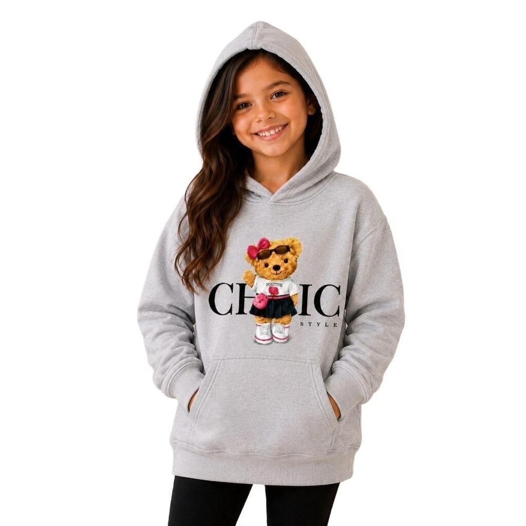 Moletom Canguru Infantil Algodao Flanelado Menina Estampado