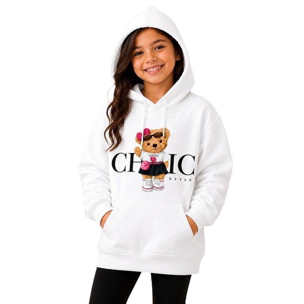 Moletom Canguru Infantil Algodao Flanelado Menina Estampado