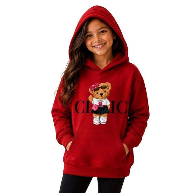 Moletom Canguru Infantil Algodao Flanelado Menina Estampado