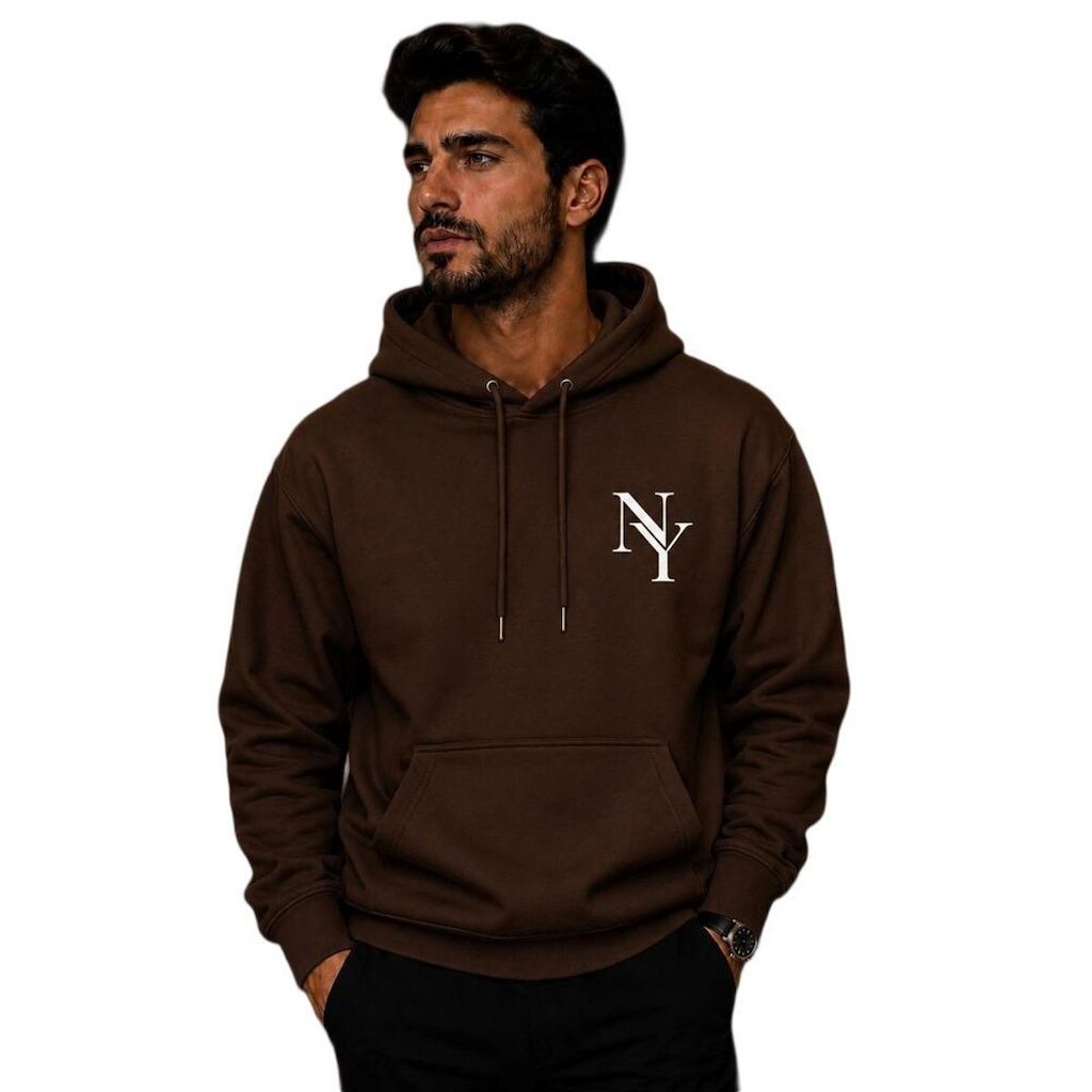 Moletom Canguru Masculino NY Capuz Bolso Algodão Confortavel