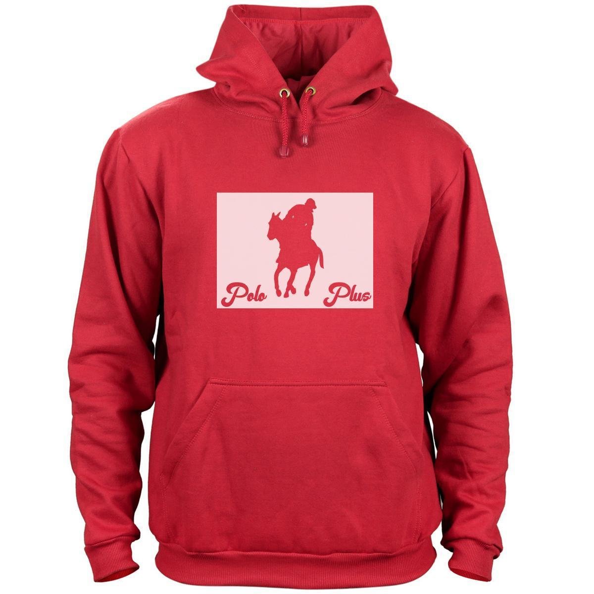 black polo moletom com capuz white horse