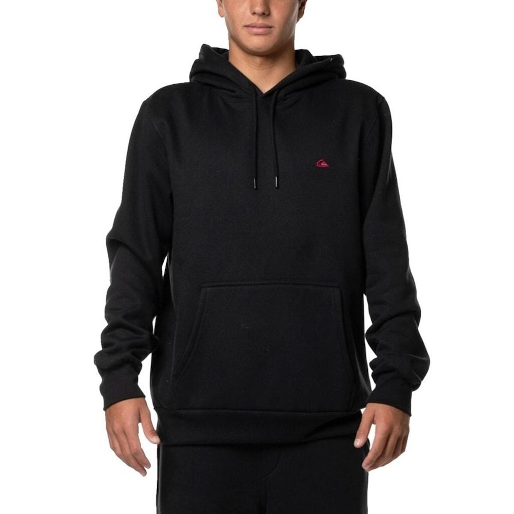Moletom Canguru Quiksilver Embroidery Preto