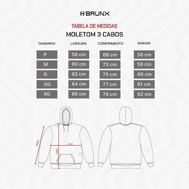 Moletom Canguru Streetwear 3 Cabos -
