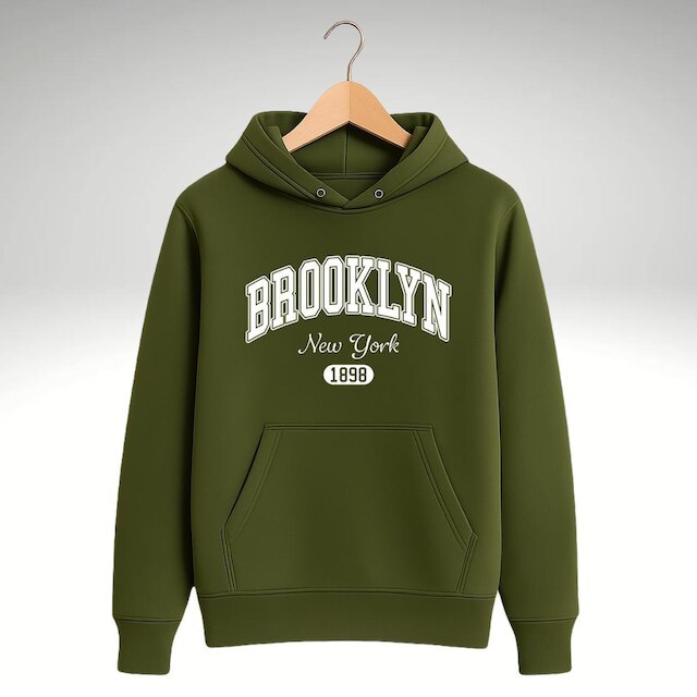 Moletom Canguru Unissex Estampado Brooklyn Moderno