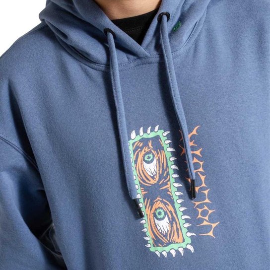 Moletom Canguru Volcom Noder Azul