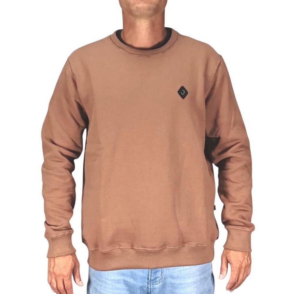 Moletom Careca Back Wash MC26001 Marrom