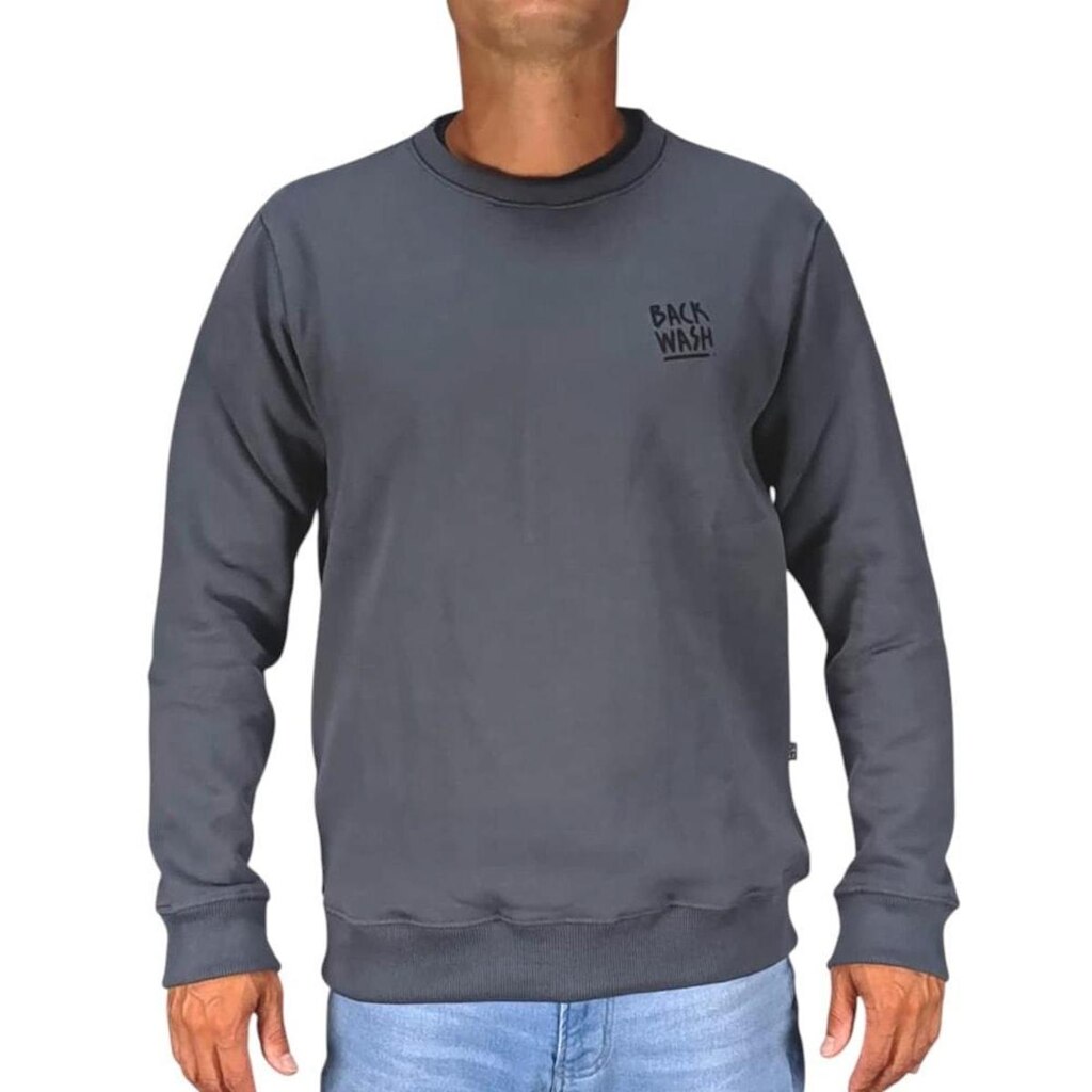 Moletom Careca Back Wash MC26002 Cinza