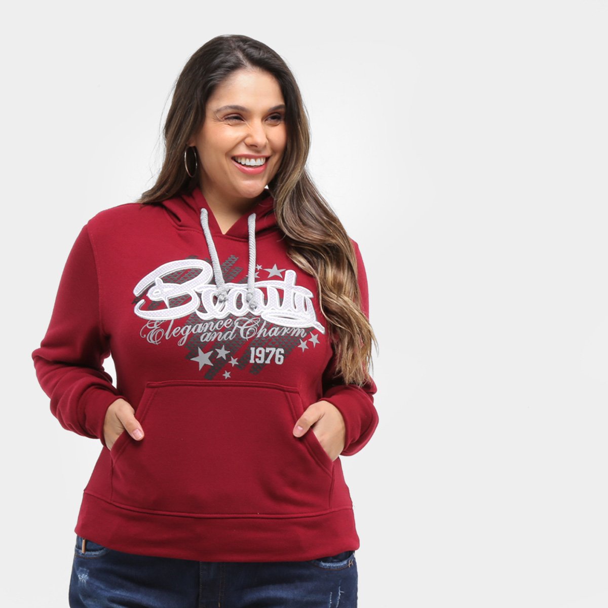 Moletom City Lady Beauty Plus Size Feminino Vinho Menor Preco Com Cupom Moletom City Lady Beauty Plus Size Feminino Vinho Menor Preco Com Cupom