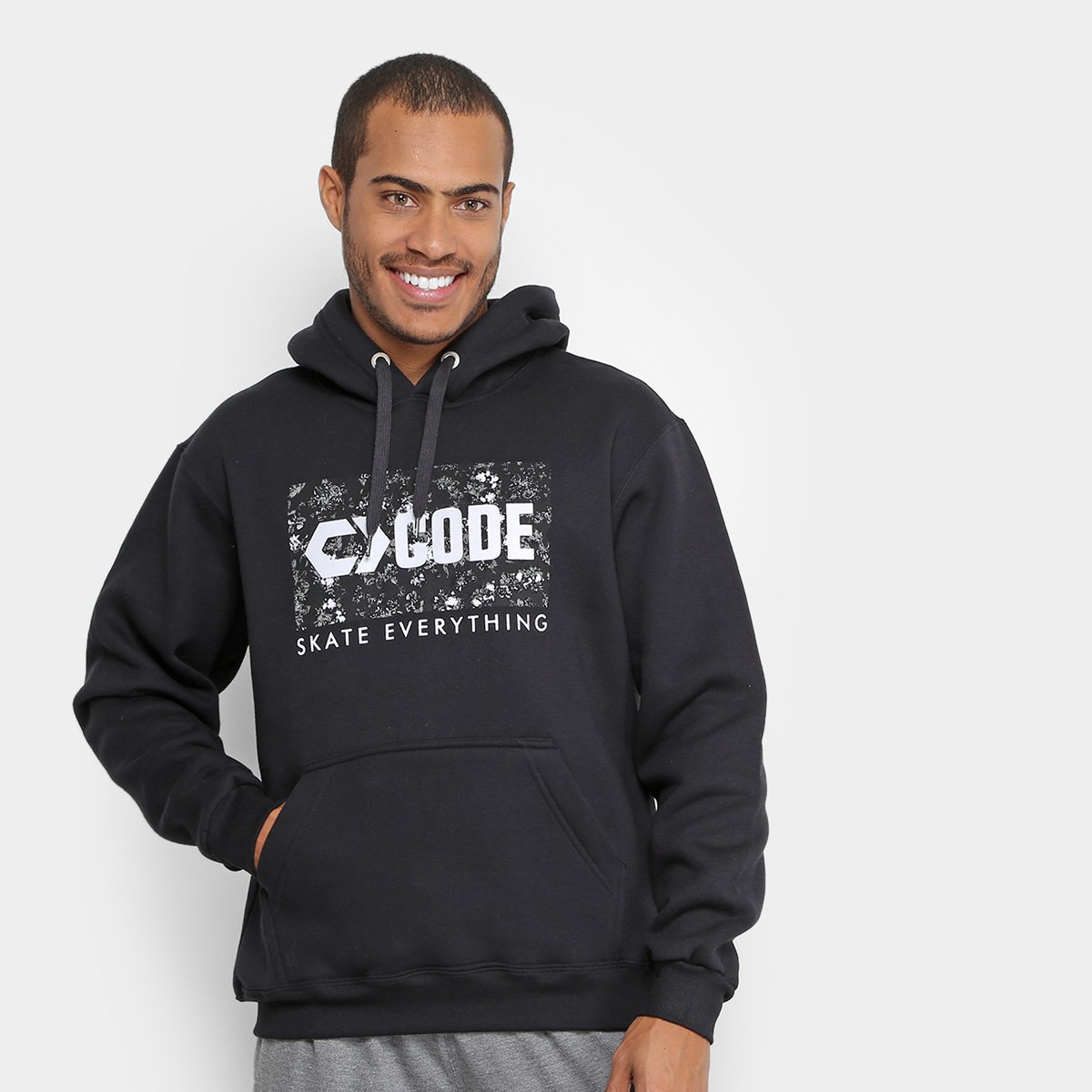 dark floral moletom com capuz