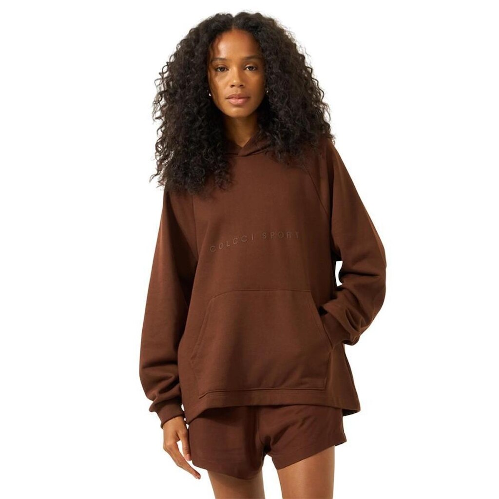 Moletom Colcci Com Capuz Marrom Roccia Feminino