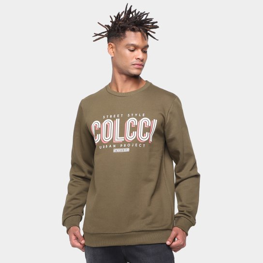 Moletom Colcci Estampado Masculino - Verde claro