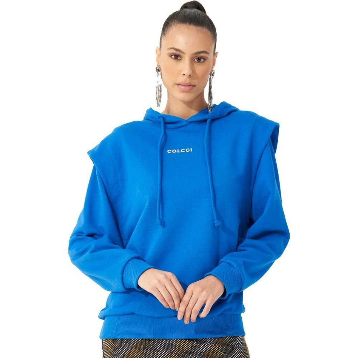 Moletom Colcci Shoulder Capuz Feminino Zattini - Main Image