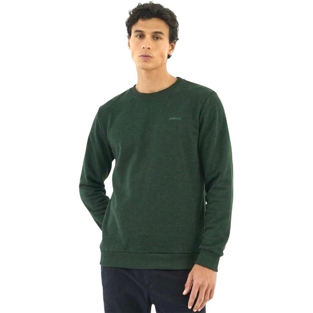 Moletom Colcci Slim Gola Careca Verde Forest Masculino