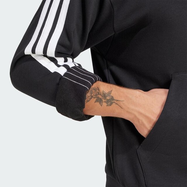 Moletom Com Capuz Adidas 3 Stripes Masculino