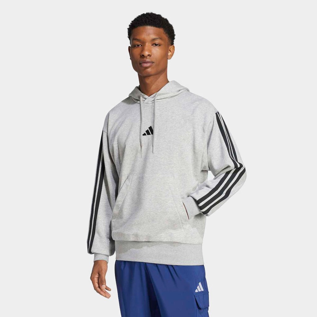 Moletom Com Capuz Adidas 3 Stripes Masculino