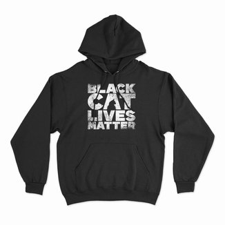 Moletom Com Capuz Black Cat Lives Matter