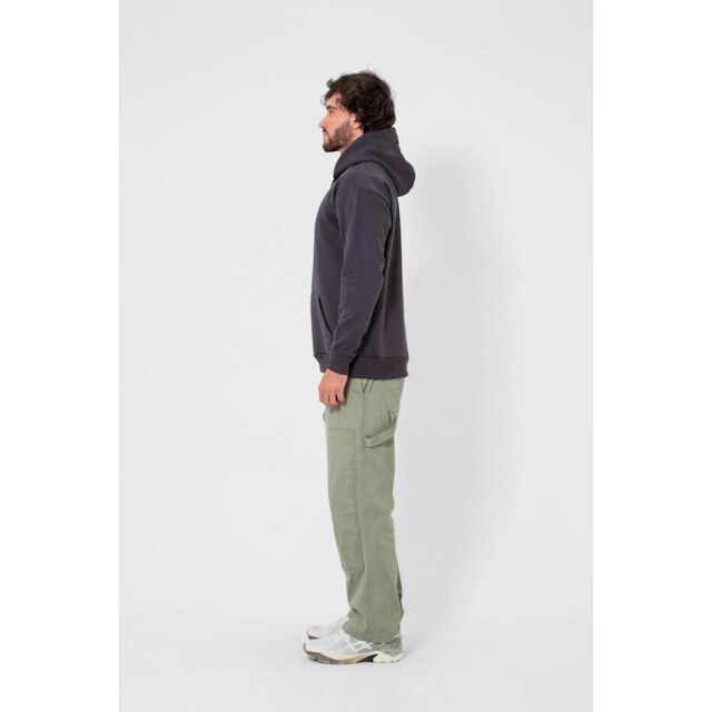 Moletom Com Capuz Cinza Moleton Canguru Blusa Frio Algodão