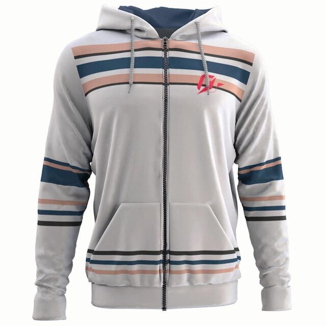 Moletom Com Zíper Listrado Sour Cream Stripes