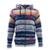 Moletom Com Zíper Listrado Sunset on Ice Stripes - - Branco