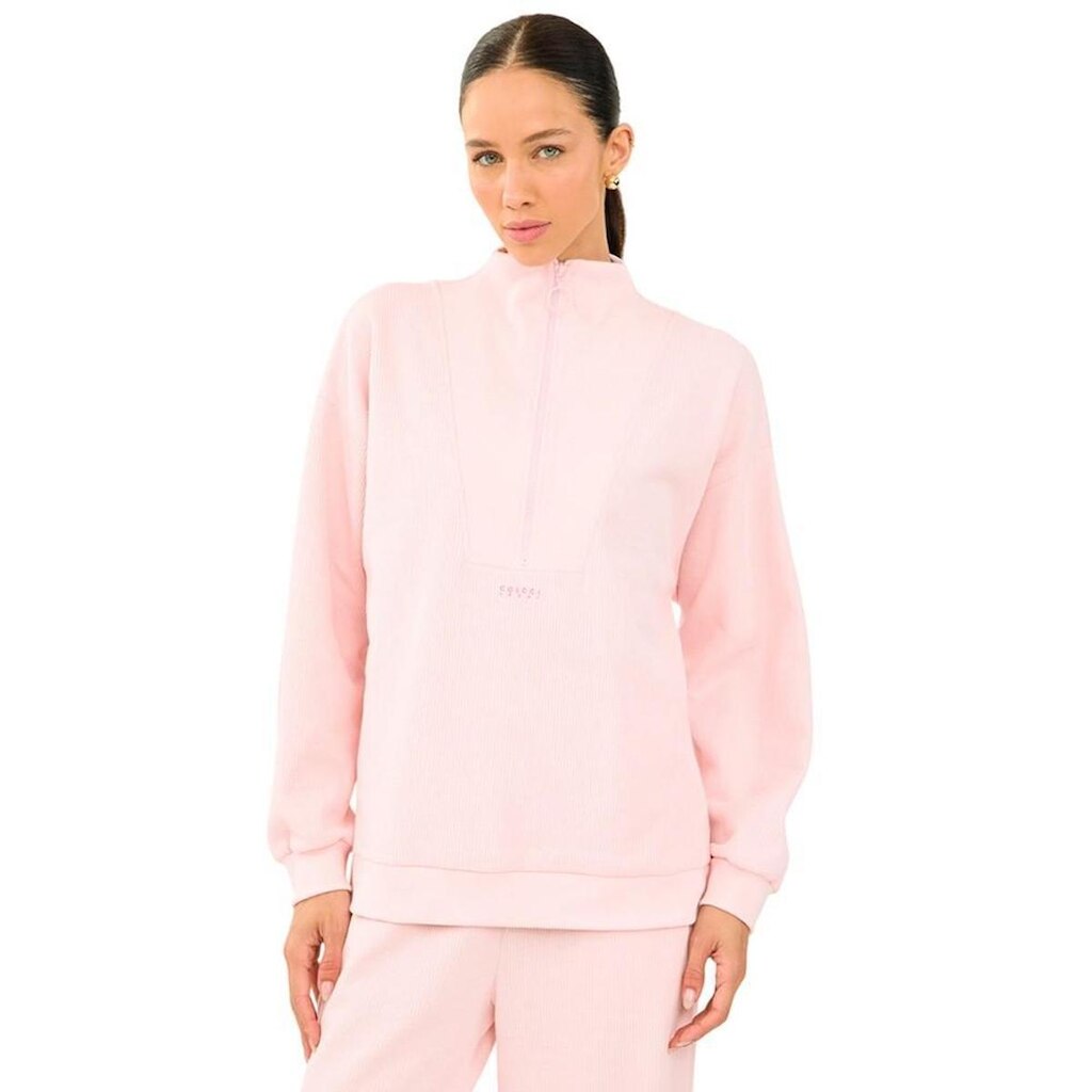 Moletom Comfy Gola Alta Rosa Feminino