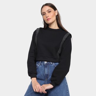 Moletom Cropped Colcci Feminino