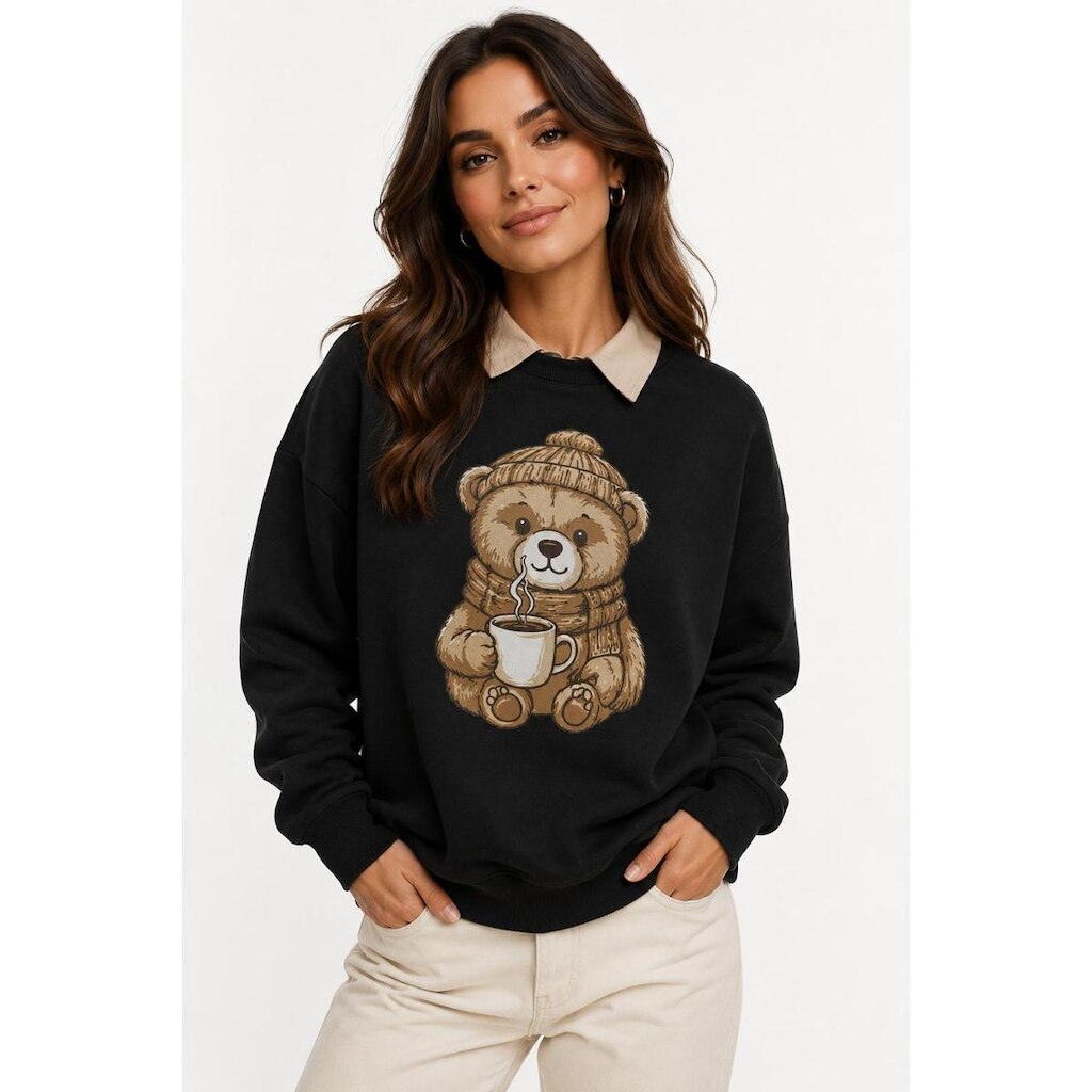 Moletom D Bell Outlet Fashion Urso Preto