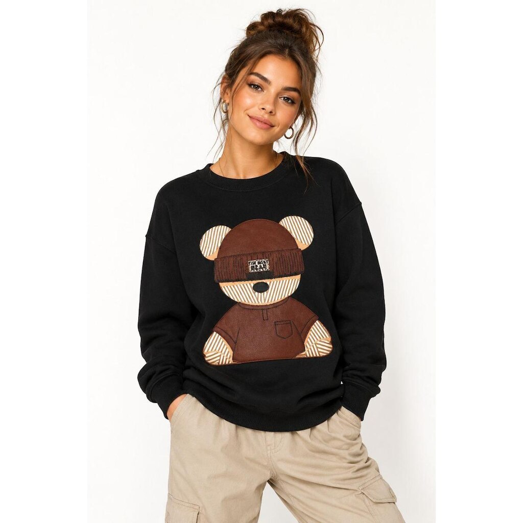 Moletom D Bell Outlet Fashion Urso Preto