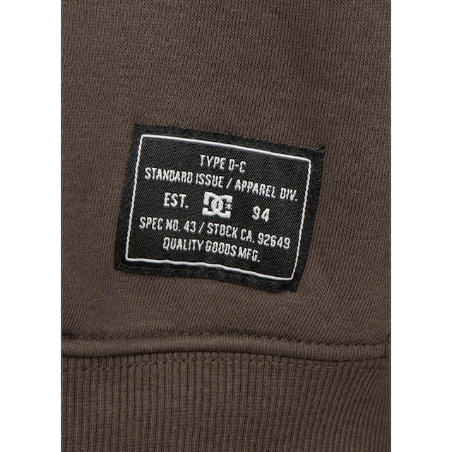 Moletom Dc Shoes Fech Baseline Marrom Escuro-MARROM ESCURO-P