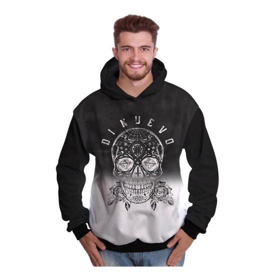 Moletom Di Nuevo Caveira Mexicana Masculino Zattini