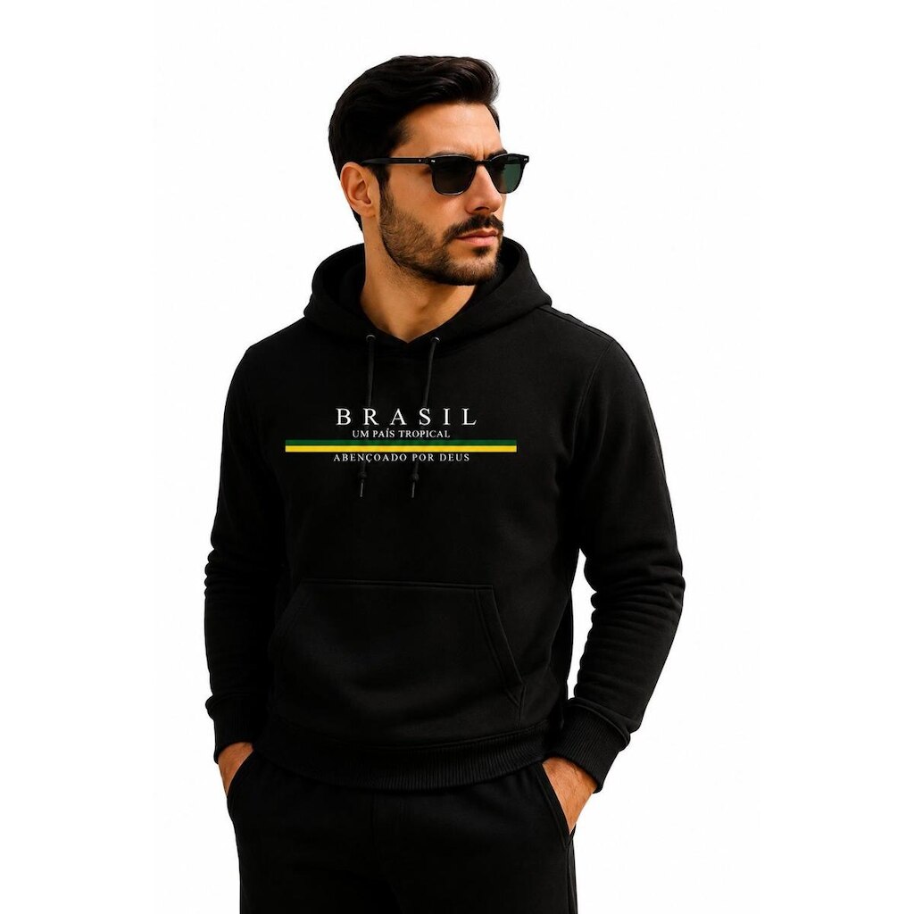Moletom Do Brasil Blusa De Frio Canguru Casaco Unissex