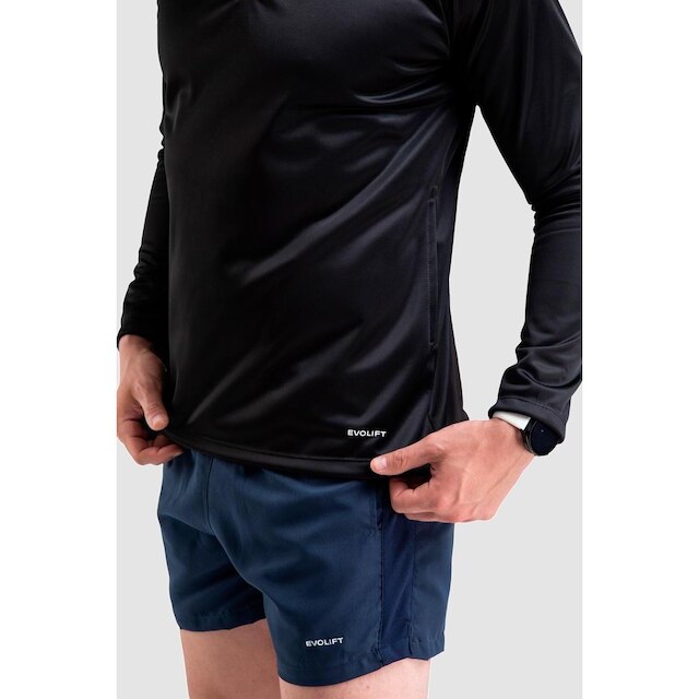 Moletom Dry Com Gola 1/4 Evolift Preto