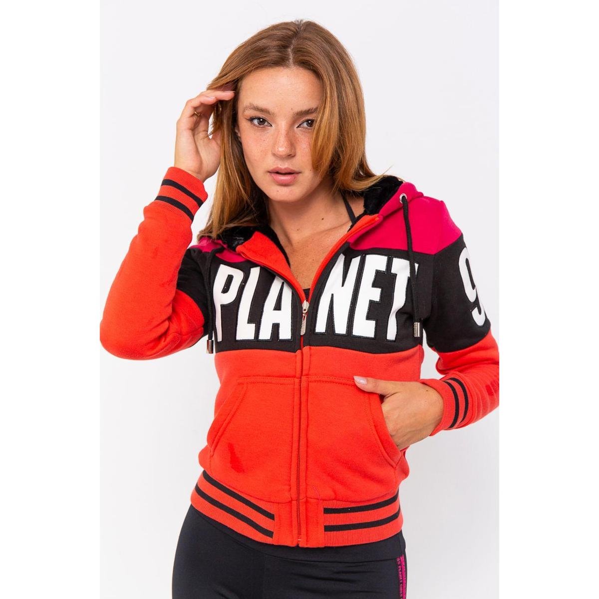 Moletom Dupla Face Planet Girls Laranja Médio GG | Zattini