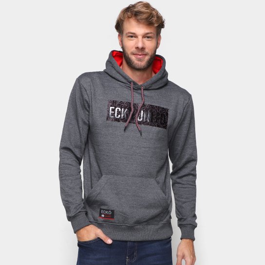 Moletom Ecko Estampado C/ Capuz Masculino - Grafite