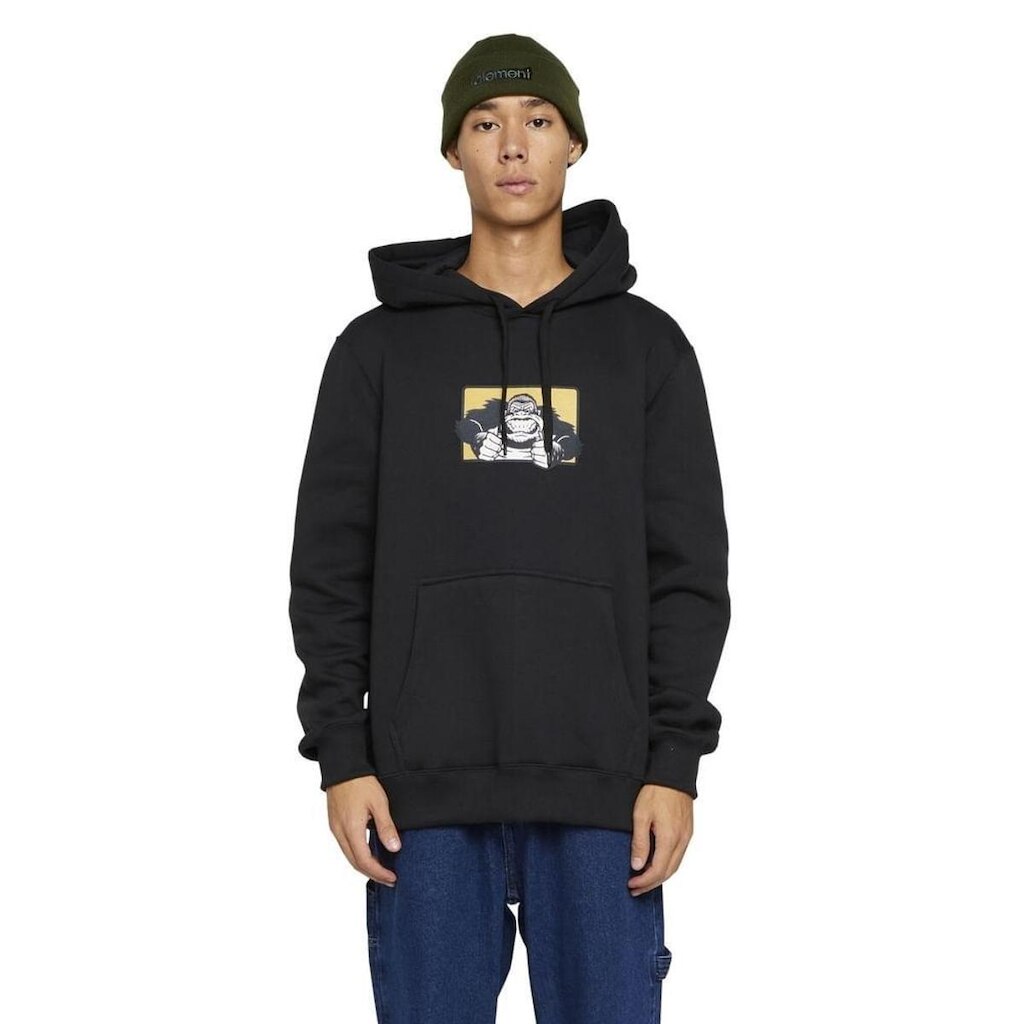 Moletom Element Fech Burleys Hoody 305 Preto-Preto-GG