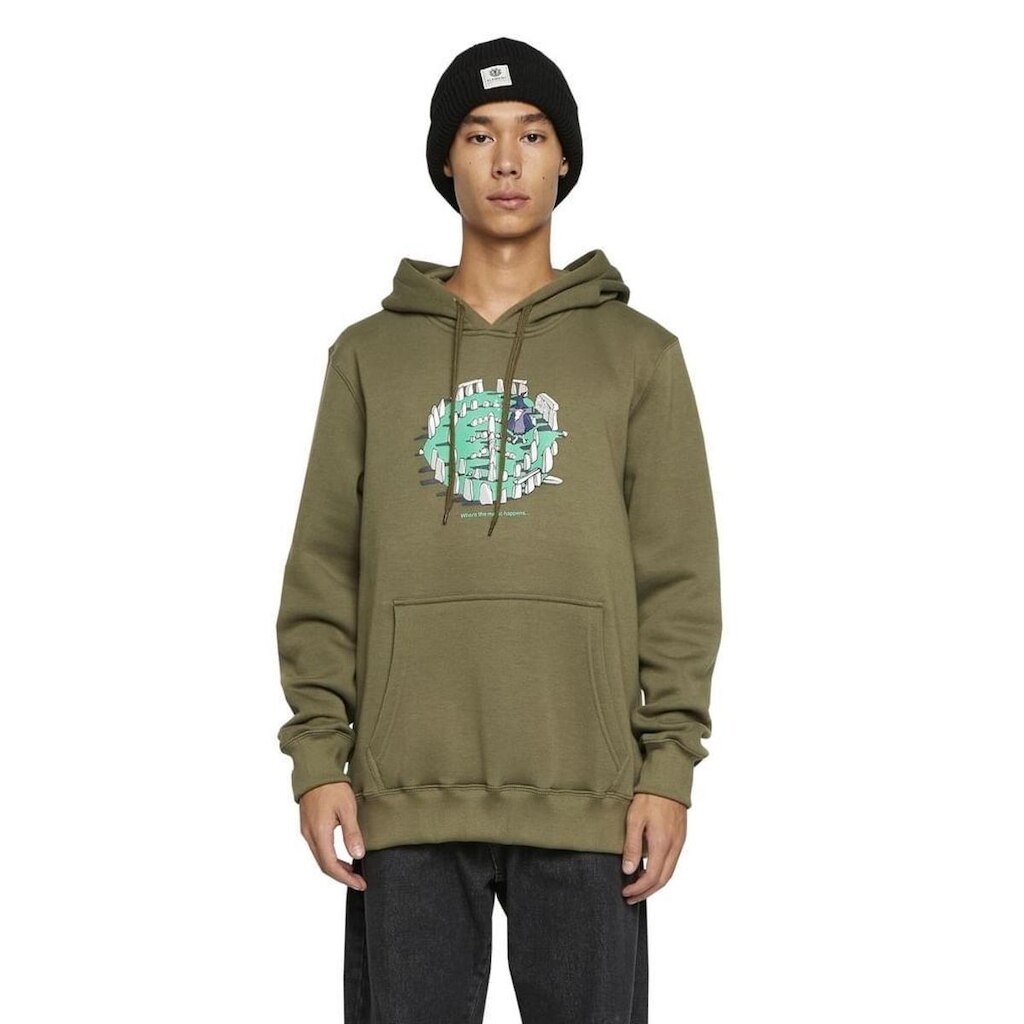 Moletom Element Fech Magical Place 305 Verde Militar-Verde Militar-P