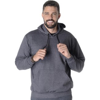 Moletom Fechado Suffix Canguro Com Bolso E Capuz Masculino