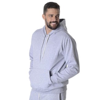 Moletom Fechado Suffix Canguro Com Bolso E Capuz Masculino