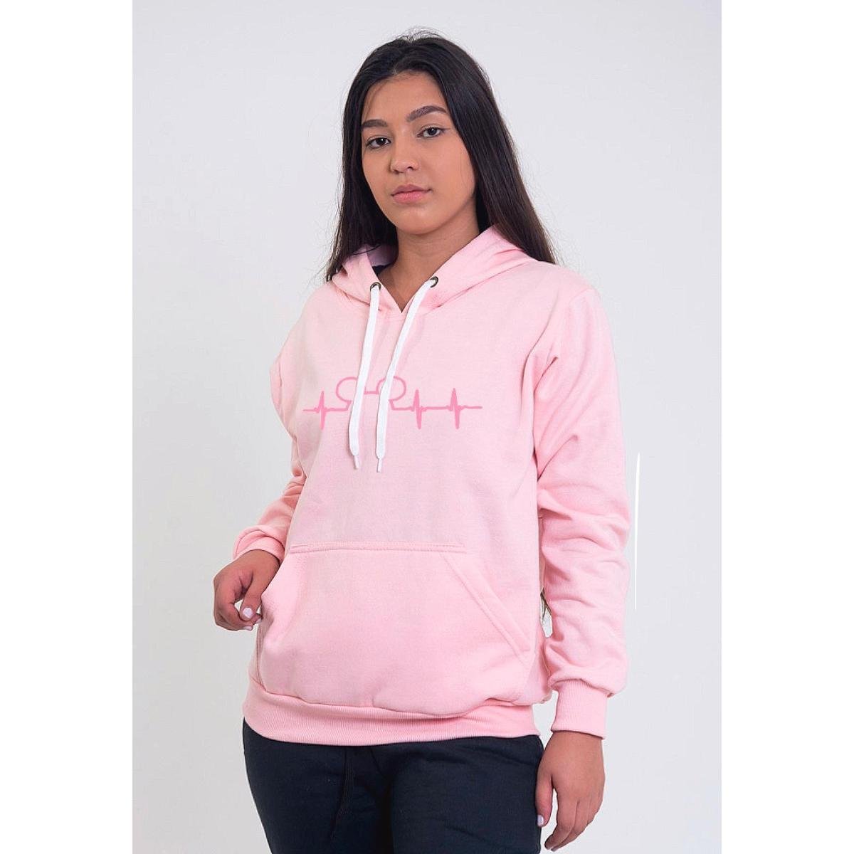 Moletom Fechado Rosa Gap Compre Online Zattini